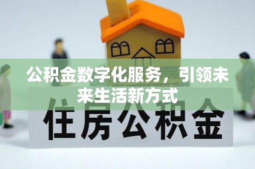 岳池公积金数字化服务，引领未来生活新方式