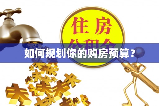 岳池如何规划你的购房预算？
